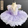 Sahne Giyin Romantik Pullu Bale Tutu Çocuklar için Kilek Swan Lake Balerin Partisi Dans Kostümleri Balo Elbise