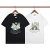 メンズTシャツ24SSレタープリントメンズTシャツハイストリートトップスアンドレディースレジャーファッションサマーショートスリーブTシャツ