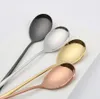 Korean Spoon 4color 304 Stainless Steel Korean Serving Spoon Set High Quality Mixing Spoons 205mm Korean Dinnerware Set Kitchen Ac3785655