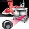 Máquina profissional de cortar carne, espessura uniforme, fatiador horizontal de carne fresca, máquina comercial de fatiador de carne de carneiro