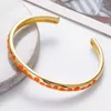 Bracelets de charme 2024 Mode Mignon Pour Femmes Coréen Doux Plaqué Or Réglable Goutte D'huile Coloré Coeur Ouvert Bracelet Bijoux