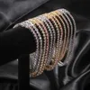 Foxi gioielli micro incastonatura zircone catena cubana collana in oro 18 carati placcato in rame moda stile hip hop per uomo e donna