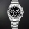 Diamentowe zegarki męskie zegarki Watche Wysokiej jakości Automatyczne mechaniczne mechaniczne 904L ze stali nierdzewnej ślizgowy zegarek na nadgarstek dla mężczyzn Wodoodporny czarny Montre 40 mm