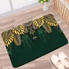 Maty do kąpieli tropikalna mata łazienkowa kaktus dżungla zielony liść kwiatowy wzór bez poślizgu flanelowy dekoracja kuchenna dywan dywan przejścia dywan