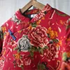 Kvinnors trenchockar Johnature Kvinnor Vintage Print Floral Parkas Plus bomull Kinesisk stilknapp Långärmad stativkläder 2024 Våren