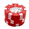 Coupe-épices de Style Poker Chip, 3 pièces, 40mm, broyeur de tabac, coupe-herbes, accessoires pour fumer, Gadget, outil ZZ