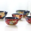 Bowls China Dragon ve Phoenix Light Luxury Serisi Seramik Sofra Evi Pirinç Kase Ramen Meyve Salatası Çöp Çorbası