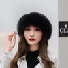 Berets Fluffy Plush Beret Hat Retro Harajuku Solid Color Ear Protection Sboy Cap Imitation Fur Wool Painter Girl