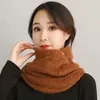 Scarves Solid Color Fleece Neck Warmer Outdoor Cycling Windproof Scarf Women Winter Plush False Collar Soft Elastic Thicken Warm