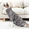 Costumes de chat, pyjama mignon pour animaux de compagnie, manteau imprimé léopard, vêtements pour chiens chatons, chemise en coton pour printemps et hiver, vêtements d'extérieur