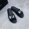 Mulher de luxo flip flop sandálias brancas moda ami deslizamento no homem couro sandália sola de borracha praia chinelo designer sapato plataforma tazz chinelos plana sandale sapatos