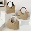 Totes Summer Straw Top andle Bag Beac Woven andbags 2023 Design Crossbody Bags for Women Branded Simple Female SoulderH24219