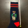 Polo Bear 2-Pack Fashion Cartoon Socks Cute Haruku Women STREVER COTTON SACKS with Web Hipster Skatebord Onkle Sock Funny