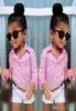 Camicia a maniche lunghe a righe da bambina Pantaloncini bianchi Vita 3 Completo da bambino a righe rosa Fan 3 Set kid3017417612