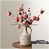 Vasi Retro Old Single Ear Pot Vaso in ceramica American Stripe Relief Fiori secchi Brocca per il latte Accessori Soggiorno Decorazione Drop Deli Dh6Qk