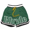 RHUDE Shorts pour hommes Shorts de plage respirants de haute qualité basket-ball rue femmes décontracté maille piste surdimensionné Shorts taille cordon Rhude shorts taille américaine S-XL