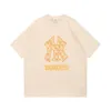 23SS 스프링/여름 뉴 MLB 모자이크 요소 인쇄 짧은 슬리브 캐주얼 느슨한 커플 티셔츠 트렌드