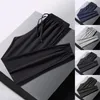 Calças masculinas mens guarda solta gelo seda sólida esportes leggings bolsa sleepers 44x30 atlético ajuste homens fuzzy