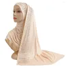 Lenços muçulmanos hijabs cachecol moda lenço voile musulman sólido bonnet hijab zyy12