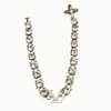 Elmas çift moda ile yeni klasik tasarımcı l takı v kız için hediye anne besttie basit görünüm seviyesi bilezik zinciri güzel mücevher mücevherleri