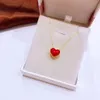 Nymph Real 24k Yellow Gold Pendant Necklace For Women Solid AU750 Chain Heart Shape Wedding Gift 24K 999 Fina smycken D505 240118