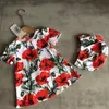 Dziewczyny Summer Cute Casual Cartoon Bear Print Drukuj okrągła szyja sukienka księżniczka spódnica dziecięca