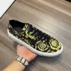 Luxury Sneakers Seashell Barock Greca Casual Shoes Designer Flats Män tränare ur kontoret sneaker av hög kvalitet svart vit gummisula klassiska löparskor