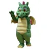 Green dinozaur Mascot Costume Green Dragon Mascot Costume for Adults Halloween Party Event291o