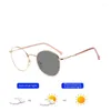 Óculos de sol quadros 2024 pochromic mulheres moda anti-azul óculos de luz homens polarizados senhoras anti-reflexo sol do motorista
