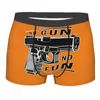 Mutande personalizzate No Gun Fun Intimo da uomo Stretch Boxer classico Pantaloncini Mutandine morbide per Homme