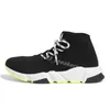 Designer sock shoes men women Graffiti White Black Red Beige Pink Clear Sole Lace-up Neon Yellow socks speed runner trainers flat platform sneakers casual 36-47 S19