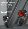 Motorfiets LED Koplamp Projector Lens Dual Kleur Strobe ATV Scooter Rijden Spot Lamp Motorfiets Extra Spotlight Lamp Univer1374894