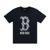23SS 스프링/여름 뉴 MLB 모자이크 요소 인쇄 짧은 슬리브 캐주얼 느슨한 커플 티셔츠 트렌드