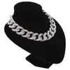 Vêtements de chien Collier de chaîne plaqué or Collier cubain Lien de mode Collier de chiot léger pour chats chiens Pet Metal Look Bijoux Accessoires S M L