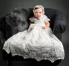 2019 Classic Newborn Applique Lace Christening Dresses With Short Sleeves For Baby Girl Baptism Gowns With Hat9104835