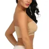 Bustiers Corsets DAIGELO Double femmes grande taille soutien-gorge sans bretelles Bandeau Tube amovible rembourré haut extensible rafraîchissant confortable