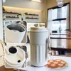 Waterflessen Lekvrije thermische beker Dubbelwandig geïsoleerde koffiekop met deksel voor thuis