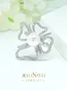 Klastrowe pierścienie modne niszowe design lekka luksusowa matka Pearl 925 Srebrny zestaw pierścienia z biżuterią ślubną o wysokiej węglowej diamencie