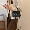 Fahion pu square tas draagtas mini handtas westers krokodil patroon handtassen schuine straddle tas handheld tas cover style gesp