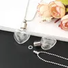 2st Glass Locket urn smycken kremation smycken urn halsband för aska fyllbara injektionsflaskor halsbands blodflaskhalsband y220523216h