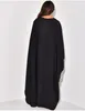 Ethnische Kleidung, afrikanischer Stil, Kleider für Frauen, Herbstmode, Afrika, einfarbig, Partykleid, muslimisch, Rundhalsausschnitt, hohe Taille, lang