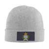 Berets San Marino Casaco Beanie Chapéus De Braços Bonnet Homens Mulheres Unisex Vintage Kpop Chapéu De Malha Primavera Design Quente