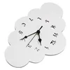 Relojes de pared Reloj de moda creativo Reloj moderno con forma de nube de dibujos animados silencioso