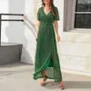 Casual Kleider Frauen Formal Sexy Pailletten V-ausschnitt Mesh Kurzarm Kleid Party Nacht Aus Club Trendy Hochzeit Gast