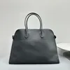 The Row Margaux 17 Belt Bag Luxury Designer closure detail Large Double top handles women's leather Handbags Fashion Shoulder Bags with box