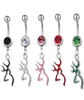 D0067 Browning Deer Belly Bell Button Ring Mix Colours0123161153