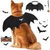 猫の衣装コスプレハロウィーンの衣装のための調整可能なペットコウモリのコスチューム