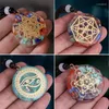 Catene Collana con pendente in orgone alla moda Cubo di Metatron Orgonite Gioielli energetici per coppie da indossare ogni giorno