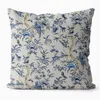 Travesseiro moderno pastoral flor pássaro geométrico quadrado lance travesseiro/almofadas caso 43 53 vintage azul floral capa casa decore