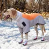 4pcsset Pet Dog Shoes Winter Warm Boots Snow Rain Pets Booties Antislip Socks Footwear For Medium Large Dogs Products 240129